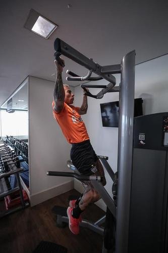 Jogadores do Atlético fizeram uma atividade regenerativa em São Paulo nesta quarta-feira, dia seguinte ao empate por 0 a 0 com o Palmeiras