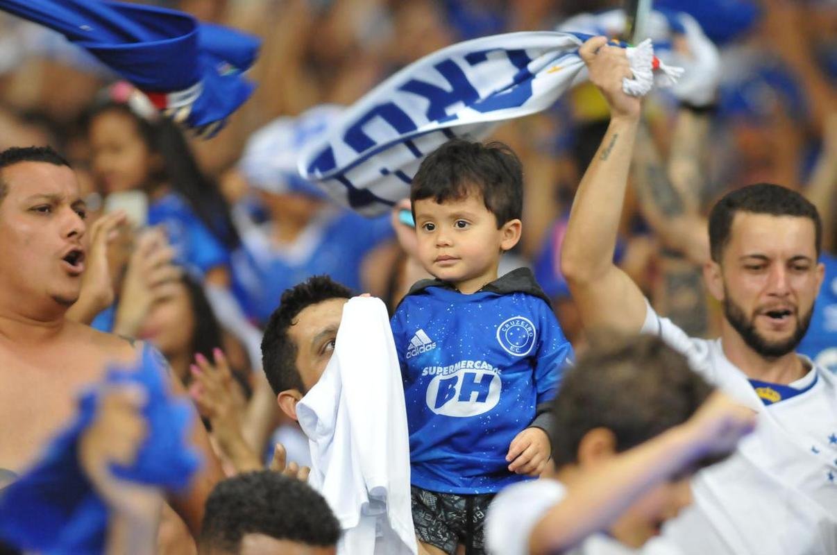 Fotos da torcida do Cruzeiro no duelo contra o Novorizontino, neste domingo (17), no Mineiro, em Belo Horizonte. Jogo  vlido pela 18 rodada da Srie B do Campeonato Brasileiro.