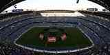 Torcedores do Real Madrid assistiram  final com o Liverpool em grandes teles no estdio Santiago Bernabu, em Madrid