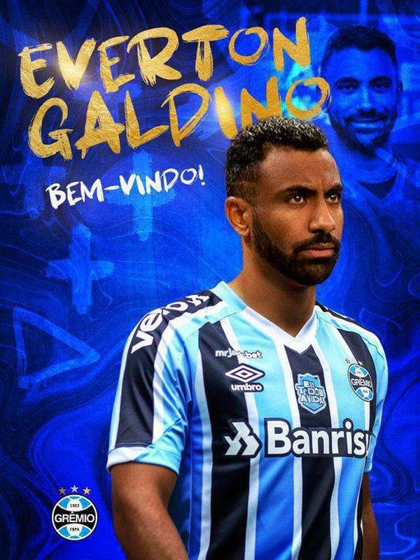 Grmio anunciou o atacante Everton Galdino
