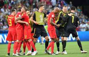 Belgas comemoram aps vencer o Brasil nas quartas e avanar  semifinal da Copa do Mundo