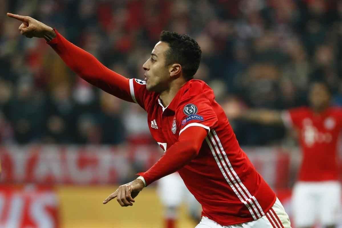 Thiago Alcntara (2), Robben, Lewandowski e Muller marcaram os gols alemes; Snchez descontou para o Arsenal