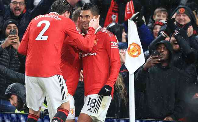 Casemiro marcou o primeiro gol do Manchester United na partida