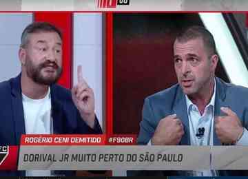 Comentaristas da emissora discutiram após a demissão do técnico Rogério Ceni do São Paulo; jornalista insinuou que ex-jogador é "puxa-saco" de Dorival