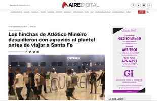 Aire de Santa Fe tambm repercutiu o protesto de torcedores alvinegros