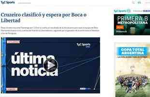 TyC Sports, da Argentina: 'Cruzeiro espera por Boca ou Libertad'