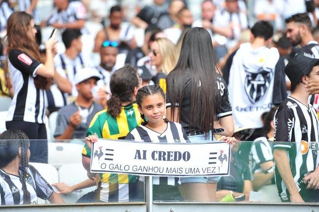 Torcida do Atltico no jogo de ida da final da Copa do Brasil de 2021, contra o Athletico-PR, no Mineiro, em BH