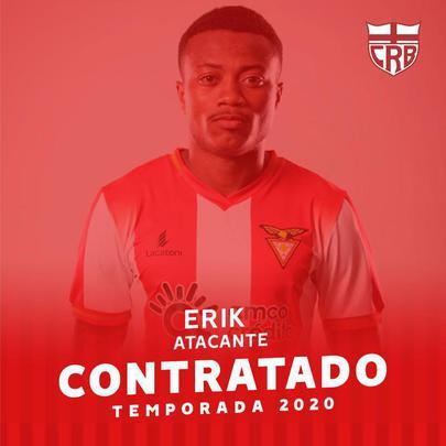 O CRB anunciou a contratao do atacante Erik, que estava no Desportivo Aves, de Portugal