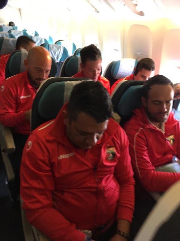 Fotos da delegao do Deportivo Lara na viagem at Belo Horizonte