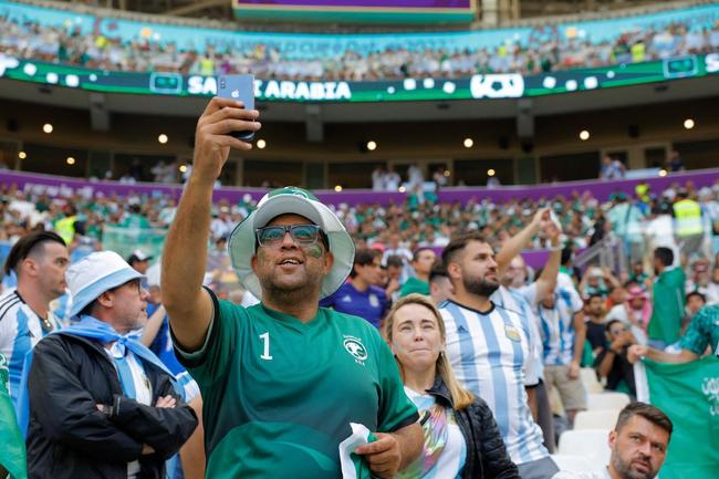 Imagens das torcidas de Argentina e Arábia Saudita na partida pelo Grupo C da Copa do Mundo do Catar