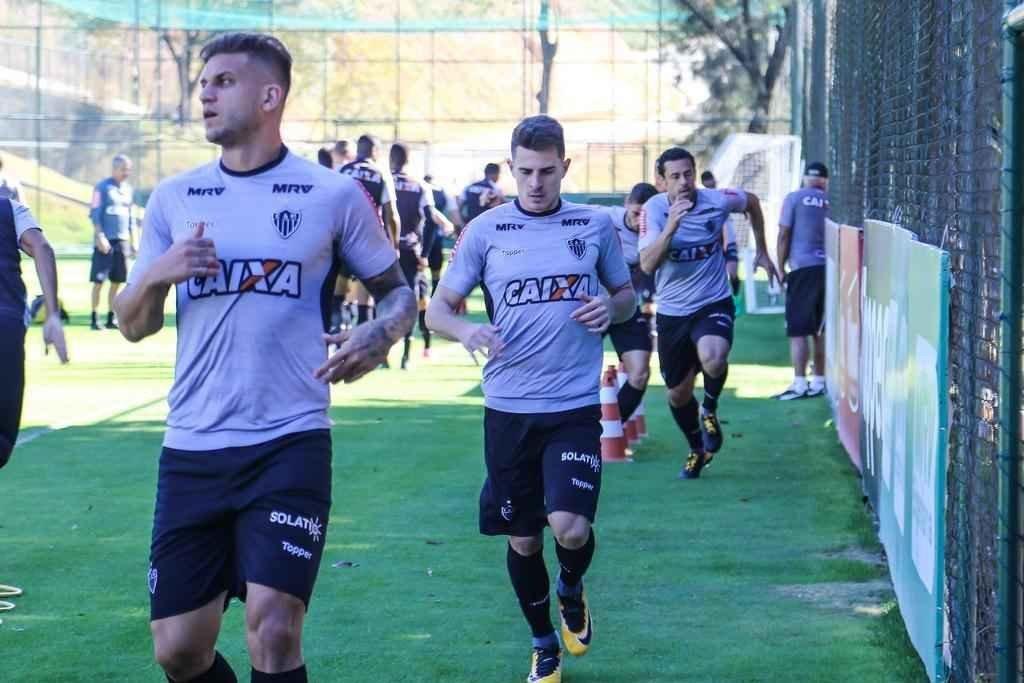 Imagens do treino do Galo antes do jogo contra o Atltico-GO