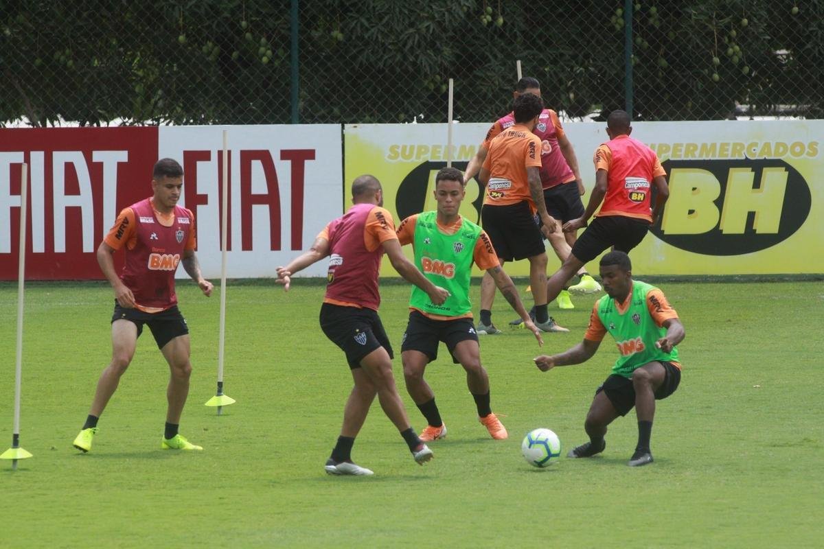 Treino do Atltico em preparao para o jogo de sbado, no Maracan
