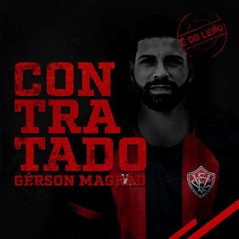 O Vitria anunciou a contratao do volante Grson Magro, que estava na Ponte Preta