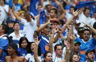 Imagens da torcida do Cruzeiro no clssico contra o Atltico