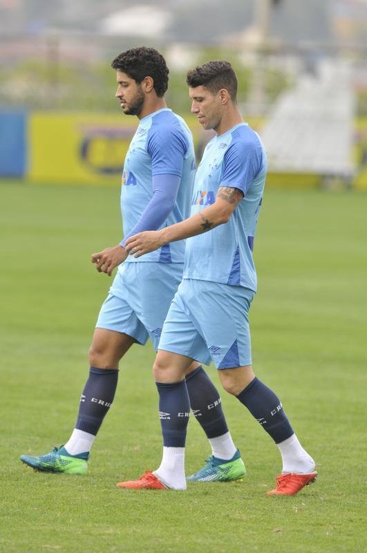 Imagens do treino do Cruzeiro antes do segundo duelo da final da Copa do Brasil, contra o Corinthians, em So Paulo