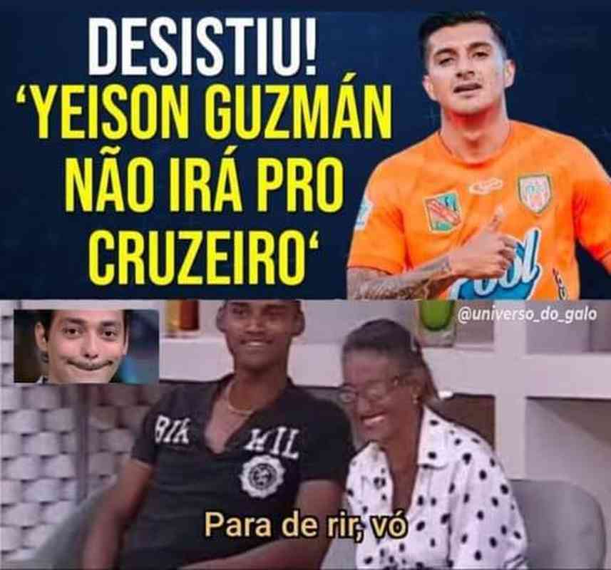 Yeison Guzmn desiste e no jogar mais no Cruzeiro; veja os memes