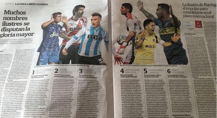 Imprensa argentina registrou estreia de Racing e Cruzeiro