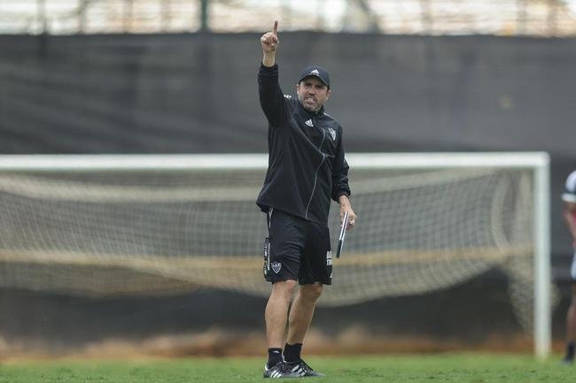 Treino tcnico do Atltico.