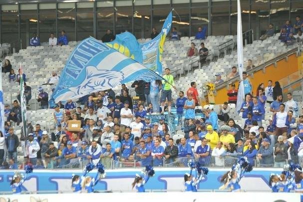 Torcida do Cruzeiro encarou frio e crise de abastecimento para apoiar o time contra o Palmeiras, no Mineiro