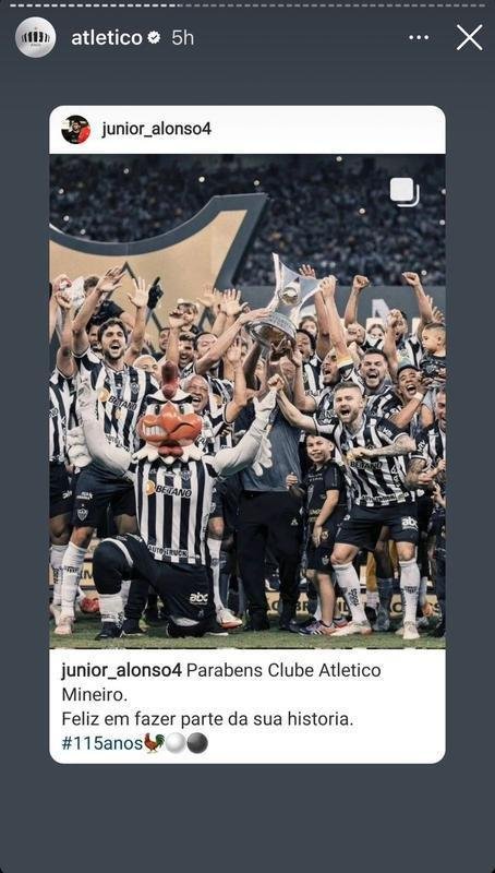 Jogadores e ex-atletas do Atltico mandaram mensagens ao clube pelo aniversrio de 115 anos.