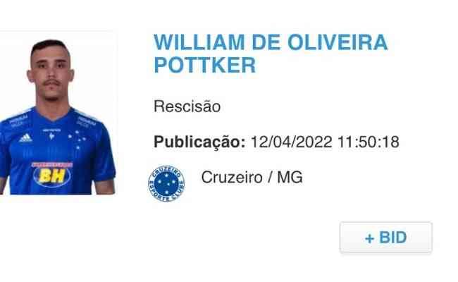 Rescisão de Pottker com Cruzeiro apareceu no BID desta terça