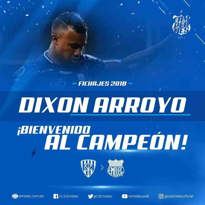 Dixon Arroyo - meia se transferiu do Independiente Del Valle para o Emelec
