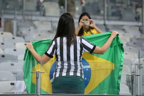 Torcedores no Mineiro durante jogo entre Brasil e Austrlia pelos Jogos Olmpicos do Rio