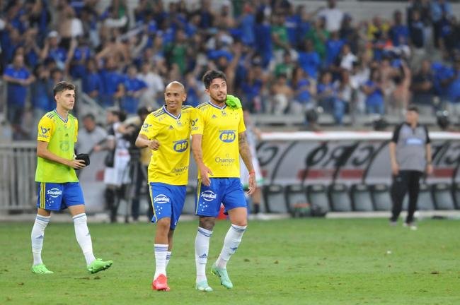 Fotos da grande festa da torcida e do time do Cruzeiro aps a vitria sobre o Operrio, por 1 a 0, que aproximou o time celeste do acesso  Srie A
