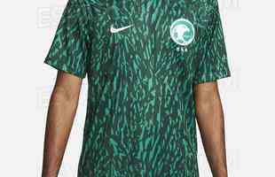 A provvel camisa II da Arbia Saudita para Copa do Mundo foi desenvolvida pela Nike e divulgada de forma antecipada pelo portal Esvaphane