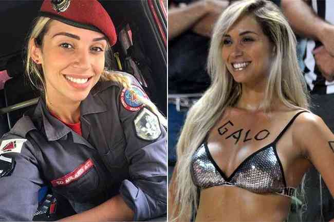 Luciana se divide entre Soldado Milard, do Corpo de Bombeiros, e Lu Gatuza, musa do Galo e modelo