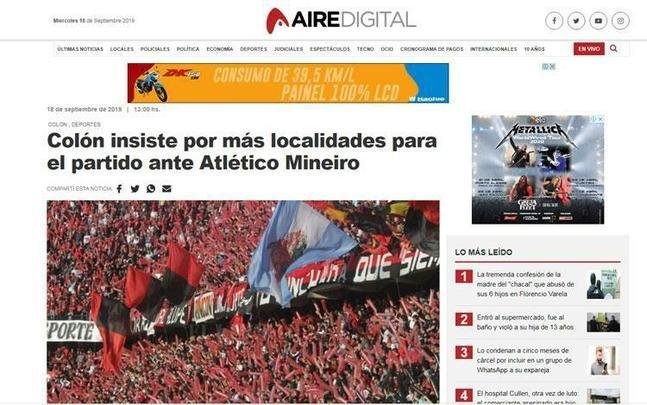 Aire de Santa Fe também tratou sobre os ingressos para a torcida atleticana