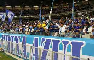 Torcida do Cruzeiro durante a partida contra o Internacional, no Mineiro, pela semifinal da Copa do Brasil