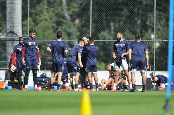 Imagens do treino da Venezuela em Belo Horizonte