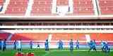 Fotos do treino do Cruzeiro no estdio Libertadores de Amrica, casa do Independiente, em Avellaneda. Time celeste fechou preparao para o jogo contra o Racing, s 21h30 desta tera-feira, no El Cilindro, pela primeira rodada do Grupo 5 da Copa Libertadores (Ramon Lisboa/EM D.A Press)