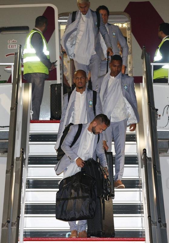 Chegada da Seleo Brasileira a Doha, no Catar, para disputar a Copa do Mundo da Fifa e tentar o hexa