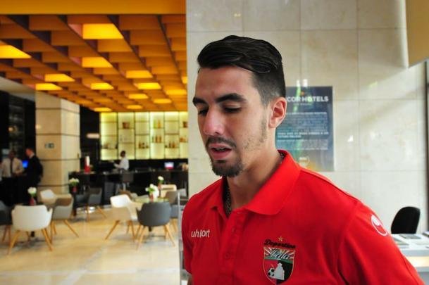 Grupo do Deportivo Lara conversou com a imprensa nesta tera