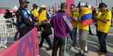 Torcedores do Equador no jogo de abertura da Copa do Mundo