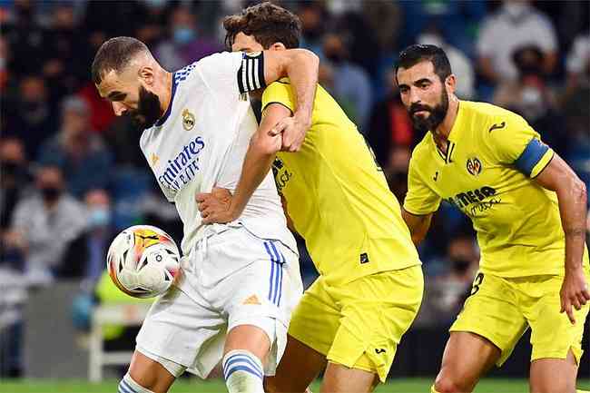 Real Madrid, de Benzema, no conseguiu furar defesa do Villarreal no Santiago Bernabu