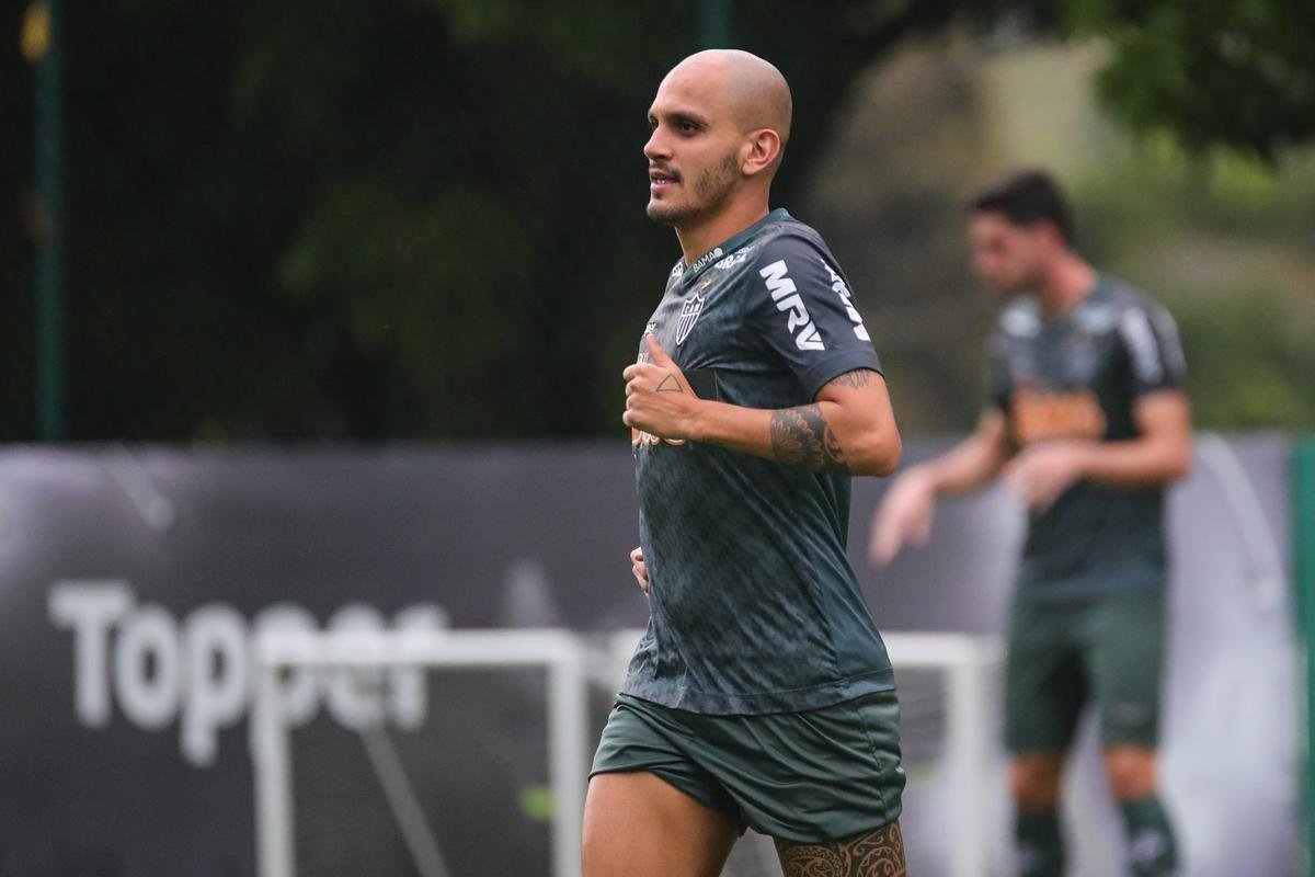 Jogadores do Atltico treinaram nesta tera-feira, vspera do jogo com o Defensor
