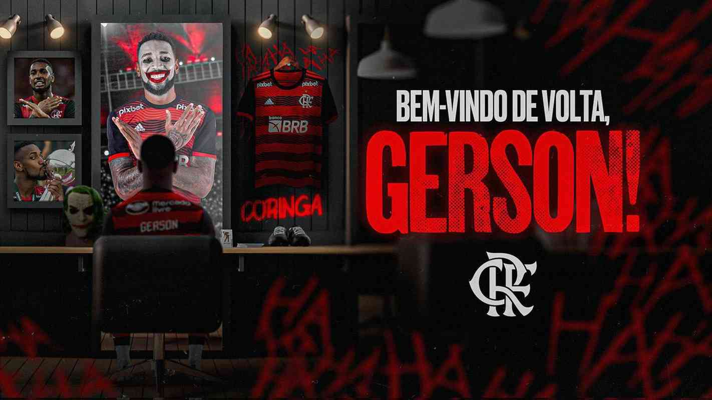 Flamengo acertou o retorno do meia Gerson para temporada 2023