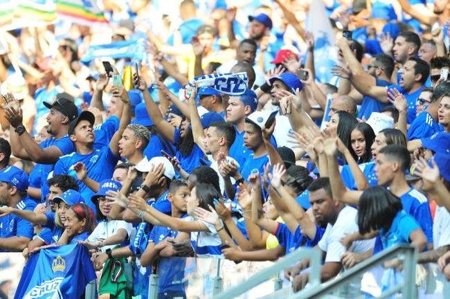 Fotos da torcida do Cruzeiro antes e durante a partida contra o Cricima, neste domingo (4), no Mineiro, pela 28 rodada da Srie B