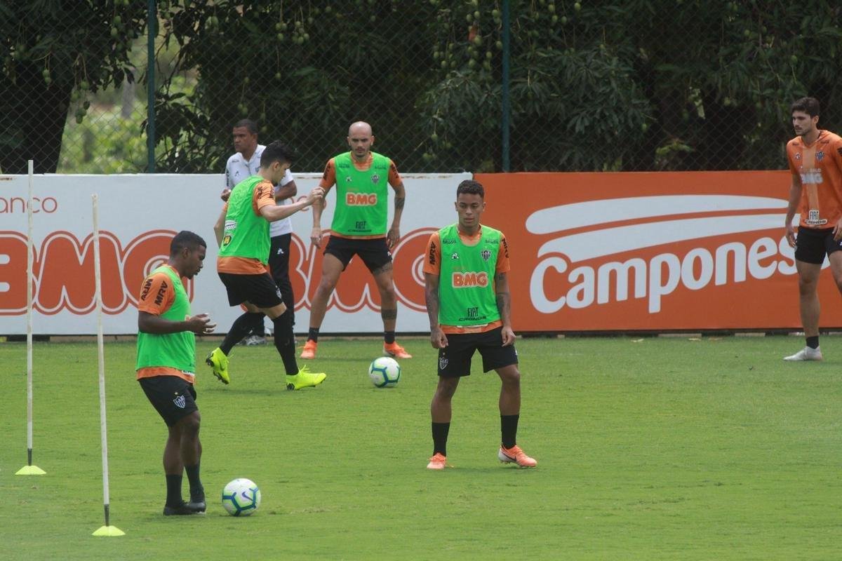 Treino do Atltico em preparao para o jogo de sbado, no Maracan