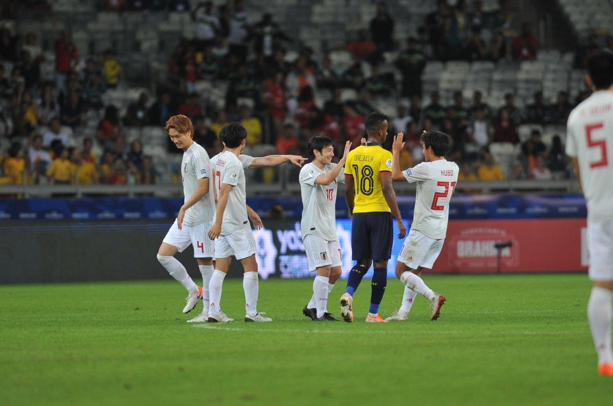 Equador e Japo se enfrentaram no Mineiro pela terceira rodada do Grupo C da Copa Amrica