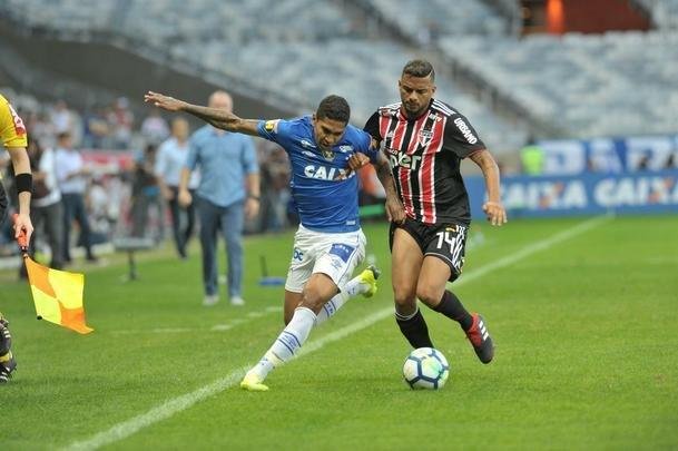 Fotos do jogo entre Cruzeiro e So Paulo
