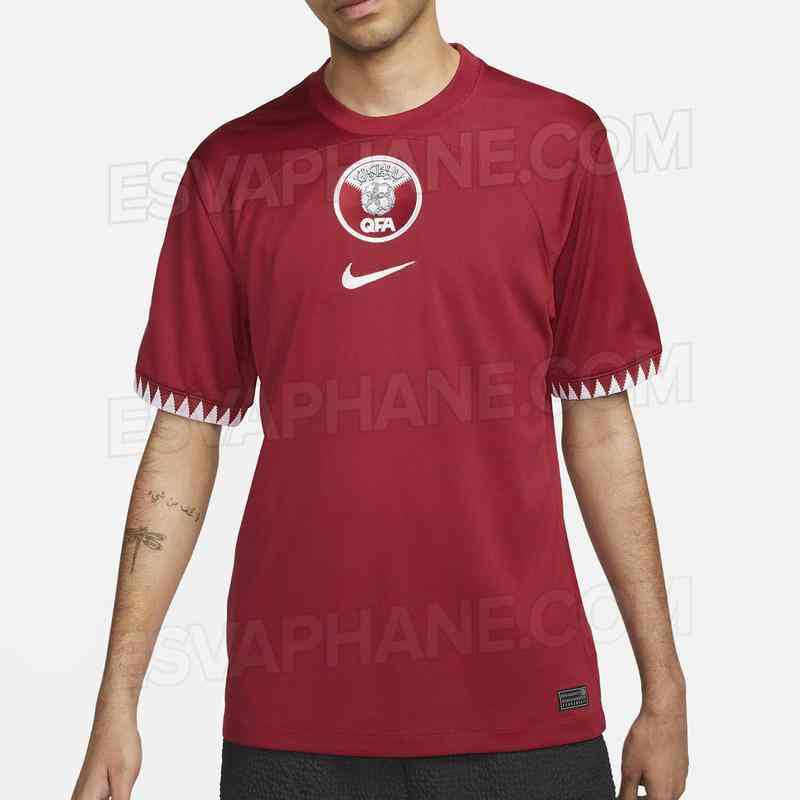 A provvel camisa I do Catar para Copa do Mundo foi desenvolvida pela Nike e divulgada de forma antecipada pelo portal Esvaphane