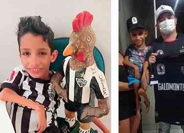 Saymon, de 9 anos, é fanático pelo camisa 7 do Galo. Seu grande desejo é assistir no estádio à final da Copa do Brasil, no dia 12 de dezembro