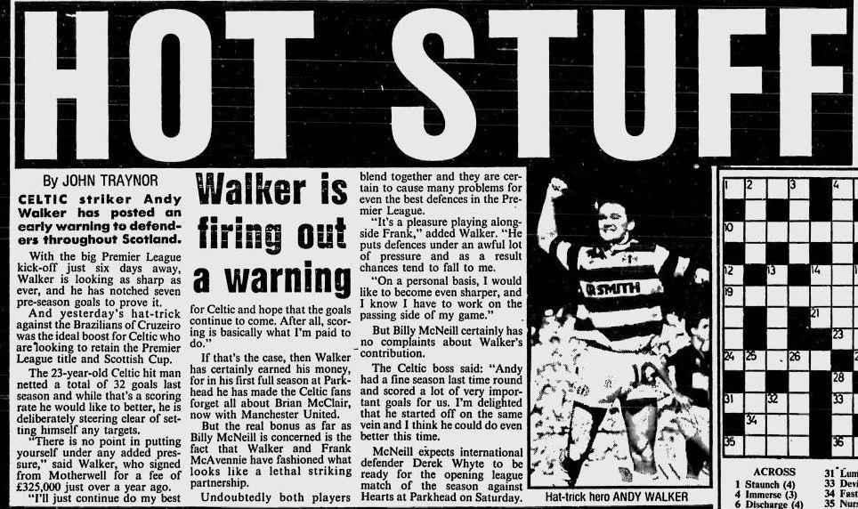 Jornais escoceses repercutiram positivamente a vitria do Celtic contra Cruzeiro e toda festa do centenrio