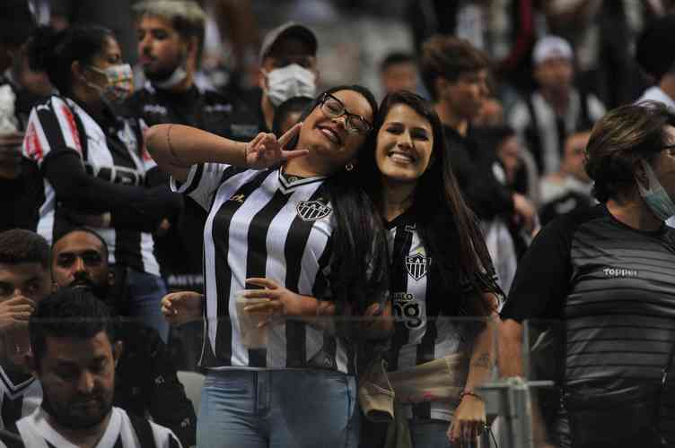Torcida do Atltico no jogo diante do Fortaleza, vlido pela ida da semifinal da Copa do Brasil, no Mineiro