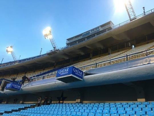 Fotos do mtico estdio de La Bombonera e do trabalho de reconhecimento feito pelo Cruzeiro