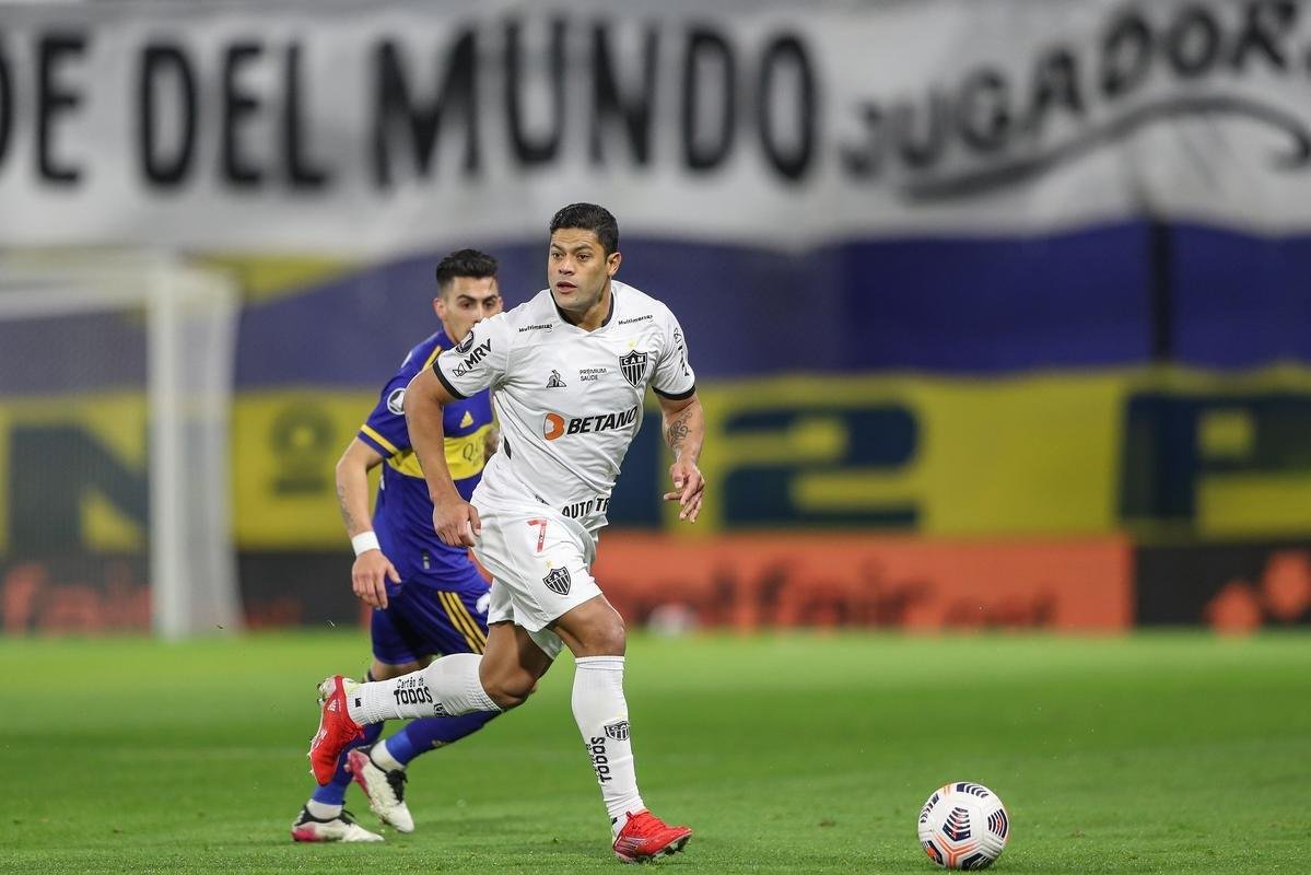 Fotos do jogo entre Boca Juniors e Atltico, na Bombonera, em Buenos Aires, pela ida das oitavas de final da Copa Libertadores de 2021